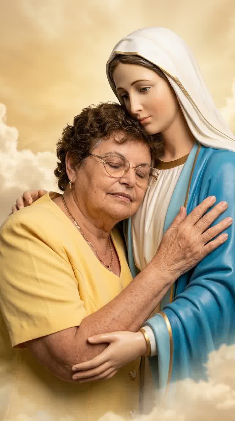 Nossa Senhora abracando a mae